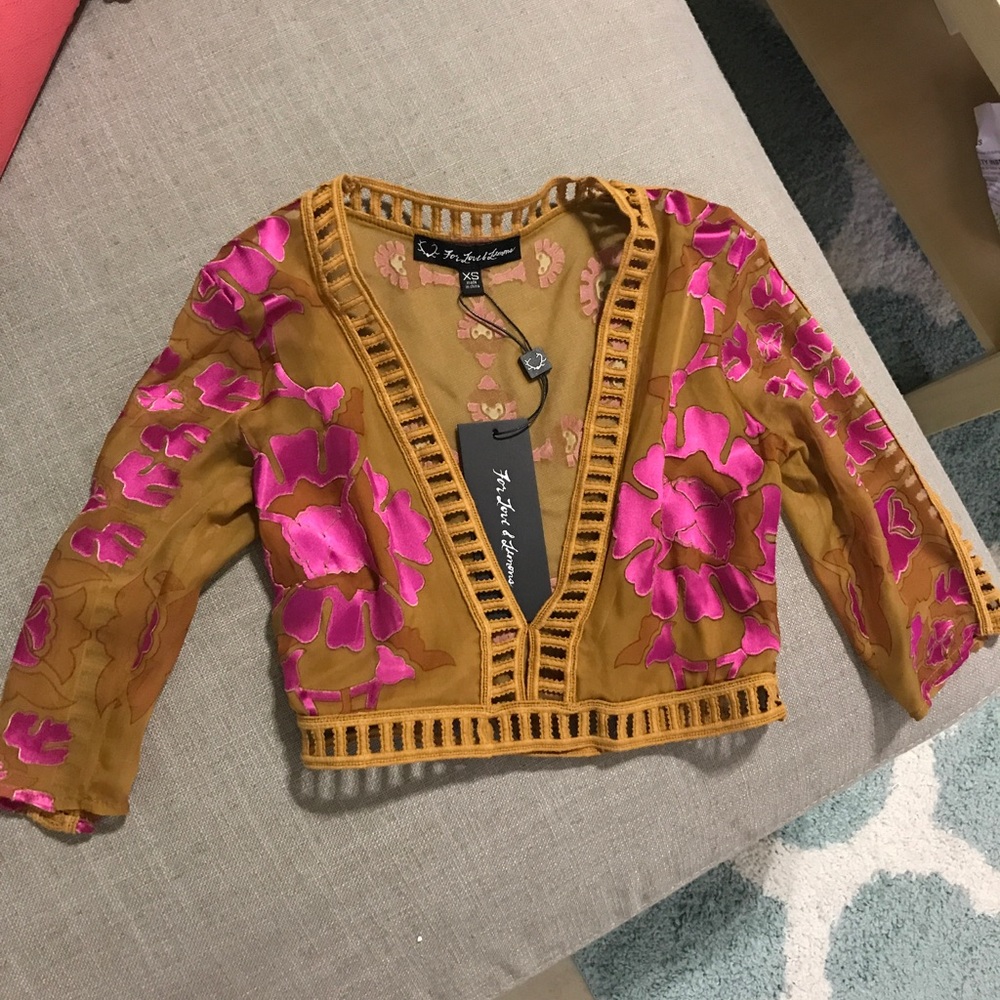NWT for love and lemons Barcelona top